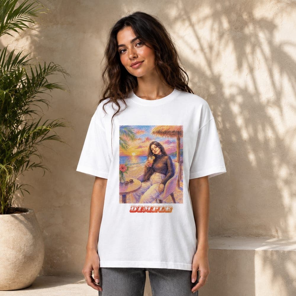 DIMPLE x ĀTMAN “Sunset Muse” Premium Graphic T-Shirt